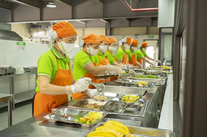 huấn luyện an toàn lao động suất ăn công nghiệp, bếp ăn